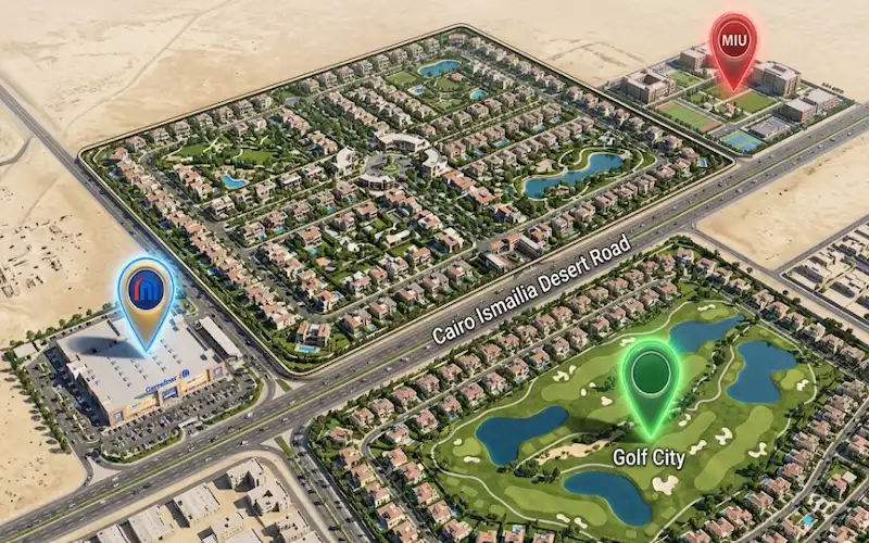 موقع The Que Gardens